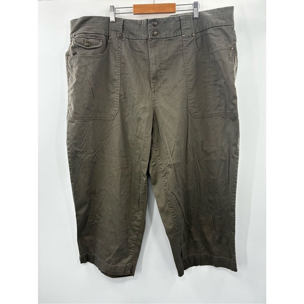 3For$20 Cato Olive Green Casual Capris size 22W
